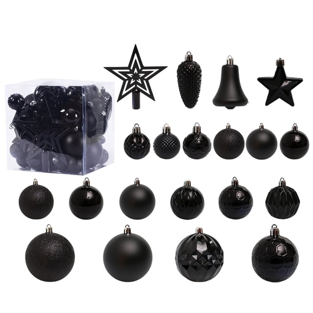 Pisexur 45PCS Christmas Ball Ornaments Set - Assorted Shatterproof Hanging Tree Ornament Set with Reusable Hand-held Gift Package for Xmas Tree Holiday Party and Home Decor