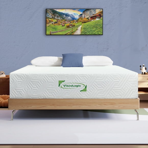 ViscoLogic Canadian Oasis 12 Inch King Mattress in a Box, Firm Feel Cool Sleep Supportive & Pressure Relief. CertiPUR-US® Certified Foam
