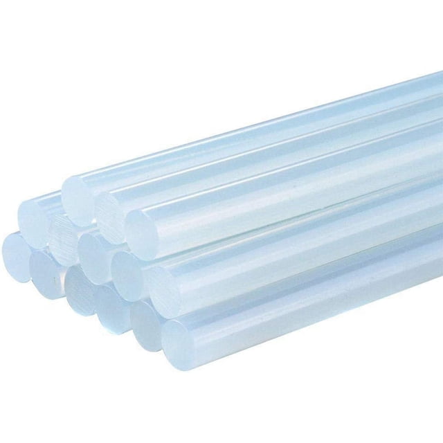 LOVEVER Grands Bâtons de Colle Chaude 50 Pcs Format Régulier Transparents pour Gros Pistolets à Colle Chaude 8” de Long Diamètre 0,43”