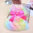 thumbnail image 4 of Léger Faux Laine Colarful/léopard Chien Robe Bowknot Animaux d'Hiver Vêtements une Pièce Confortable Chaud Jupe Fille Chien Robe Chat Tenues Vêtements, 4 of 8