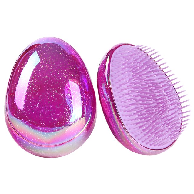 Detangler Comb Portable Egg Shape Detangling Hair Brush Massage Hair Comb