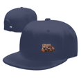 thumbnail image 4 of DouZhe Flat Brim Cap Snapback Hat, Rétro Graffiti Racer Imprime Casquette de Baseball Adulte Bleu Réglable, 4 of 6