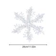 thumbnail image 1 of Frosted Snowflake String Lights Decor 3-Pack Hanging Crystal Tree Pendant Winter Wedding Party Indoor Outdoor Decoration, 1 of 9