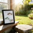 thumbnail image 4 of Sea Glass Photo Frame for Tabletop Display, Home and Office Decor, Black or White, 8x6 Inch, Modern Beach Style Gift, 4 of 5
