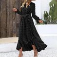 thumbnail image 3 of Gspmoly Robes d'Été pour Femmes, Robe Bohème Décontractée pour Femmes à la Mode, Robe à Col en V à Manches Longues, Longue Robe, Robe de Cocktail, Économies, 3 of 6