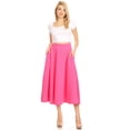 thumbnail image 2 of White Mark Jupe Midi Évasée Tasmin pour Femmes, 2 of 5