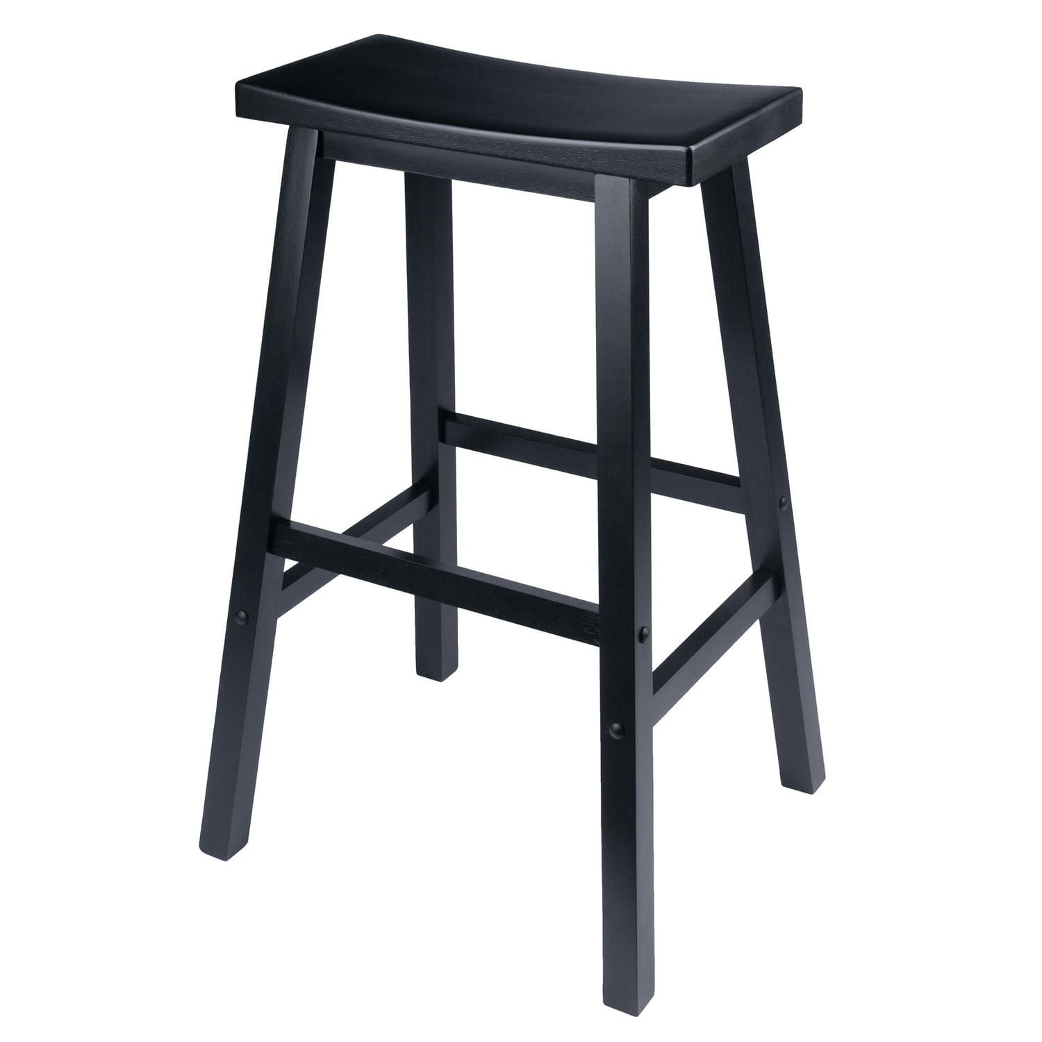 Winsome Satori Saddle Seat Bar Stool, Black