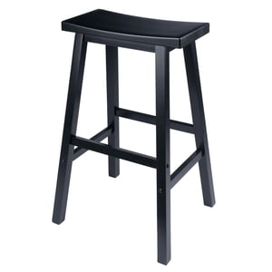 Winsome Satori Saddle Seat Bar Stool, Black
