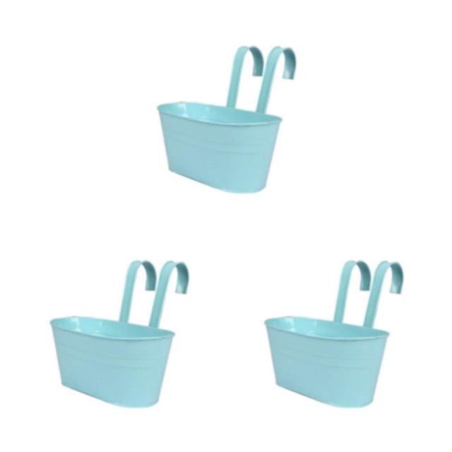 relayinert Outdoor Hanging Pots For Plants Practical And Beautiful Solution Detachable Light blue 3Set