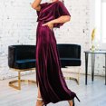 thumbnail image 3 of UPPADA Robe de Cocktail pour Femmes à Manches Longues Robe d'Invitée de Mariage Fente Latérale Jolie Robe Formelle Évasée Taille Haute Robe de Fête Robe de Bal Robe de Cocktail jusqu'à 65 % de Rabais, 3 of 5