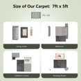 thumbnail image 2 of Gymax 5 x 7 FT Faux Fur Soft Shag Area Rug Fluffy Throw Carpet Non-slip Home Grey, 2 of 10