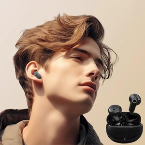 MORESEC sous $5 sans fil Earbuds48H Temps de jeu total avec cas de charge, IP5 imperméable pour le sport et le gym, Bluetooth 5.4 Faible latence pour les jeux, réduction du bruit pour les appels clairs