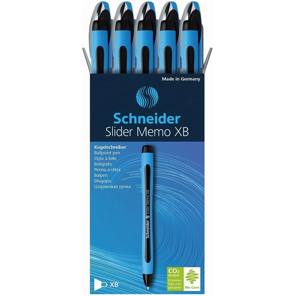 Schneider Slider Memo XB Ballpoint Pen, 10/Pack