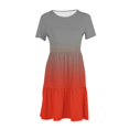 thumbnail image 4 of Weiqiqre Robes pour Femmes Été Décontractées à Manches Courtes Col Ras du Cou Robes T-Shirt Amples Évasées Mini avec Poches, 4 of 5