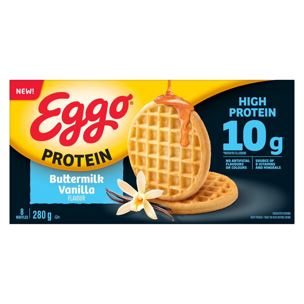 Eggo Gaufres Protein Babeurre Vanille 8 Count Eggo Gaufres Protein Babeurre Vanille