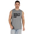 thumbnail image 1 of Inkmeso Printed Graphic World Okayest Dad€ T-Shirt For Mens Best Daddy Ever Gift T-Shirt, 1 of 7