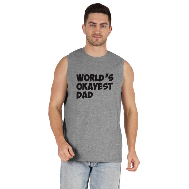 Inkmeso Printed Graphic World Okayest Dad€ T-Shirt For Mens Best Daddy Ever Gift T-Shirt