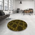 thumbnail image 4 of Ahgly Company Machine Washable Indoor Rectangle Transitional Dark Bronze Brown Area Rugs, 7' x 10', 4 of 7