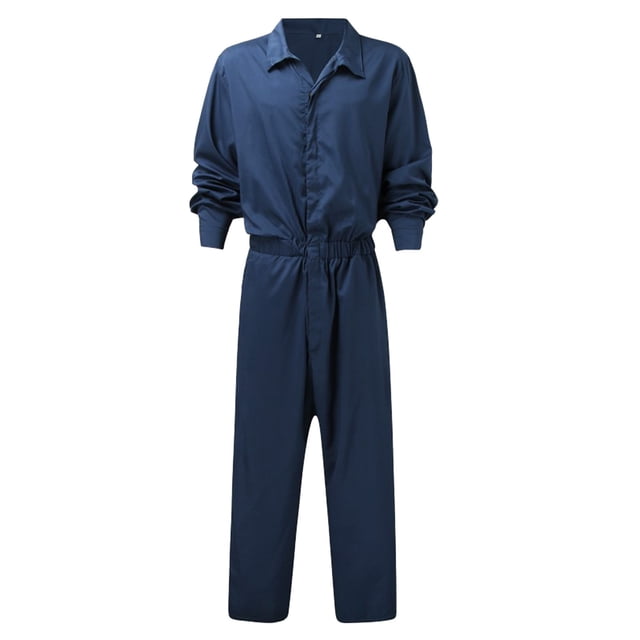 Fengqque Combinaison à Manches Courtes Zippée pour Homme, Résistante aux Taches et aux Plis Bleu Foncé 10(TTG)