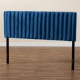 thumbnail image 3 of Baxton Studio Emile Navy Blue and Dark Brown Finished Wood Queen Size Headboard, 3 of 7