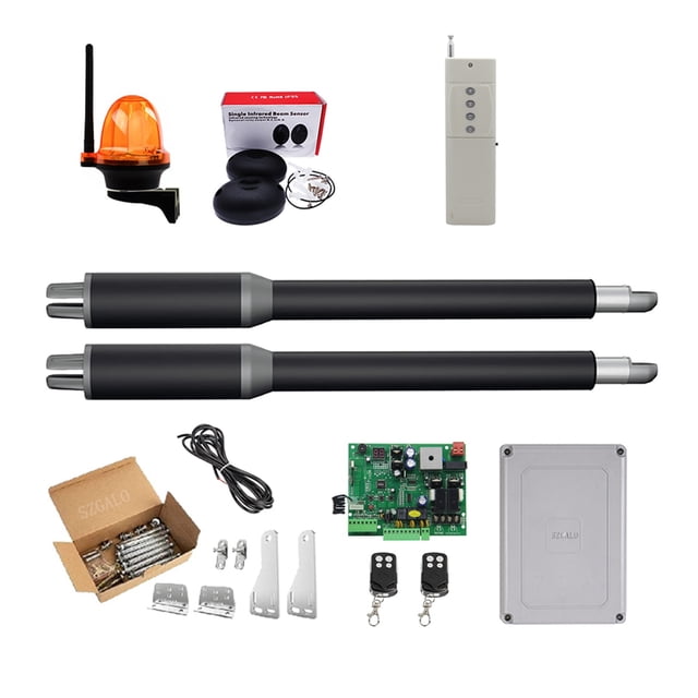Gate Openers Linear Actuator DC Worm Gear Automatic Swing Gate Opener For Driveway (Photocells, Lamp,Push Button,GSM Operator Optional) ,Ultra-Quiet Operation