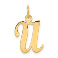 thumbnail image 1 of Diamond2Deal 14K Pendentif Charme Initiale Lettre U en Or Jaune pour Femmes, 1 of 6