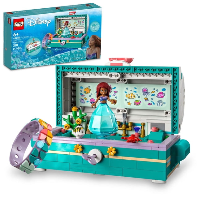 LEGO Disney Princess Ariel's Treasure Chest 43229 Toy Building Kit (370 Pieces)