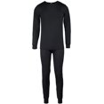 thumbnail image 1 of SLM Men's Two Piece Fleece Thermal Underwear Set Long Johns Top and Bottom Gift, 1 of 2