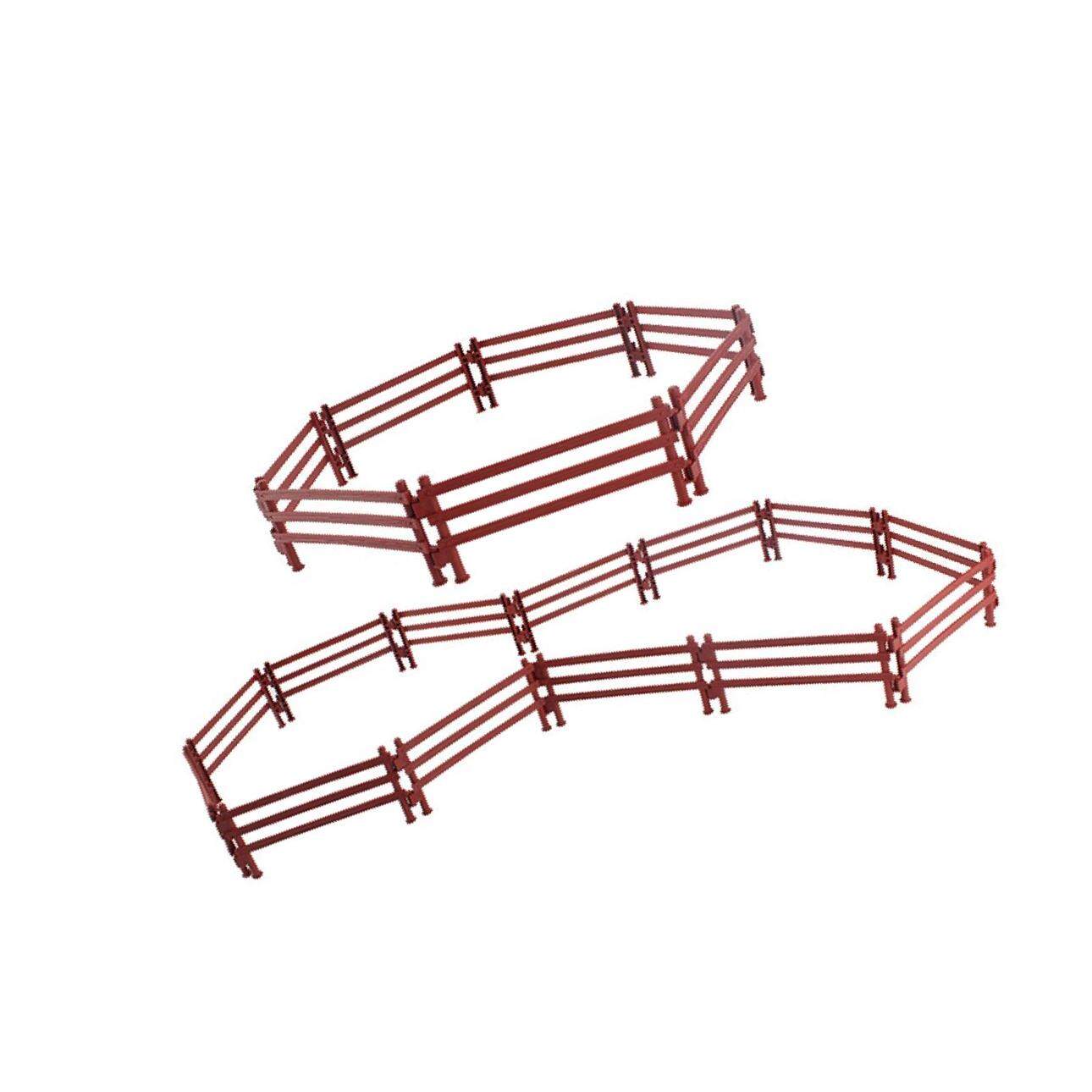 Kit de Clôture Miniature en Plastique Modèle de Clôture Cheval Ensemble de Jeu 20 Pcs Style B