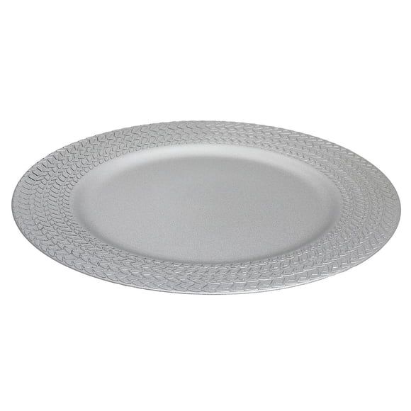 Plaque De Chargeur (Tresses) (Argent) (13 ") - Ensemble De 6