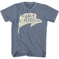 thumbnail image 1 of Ferris Bueller's Day Off Save Ferris Penant Indigo Heather Adult T-Shirt, 1 of 2