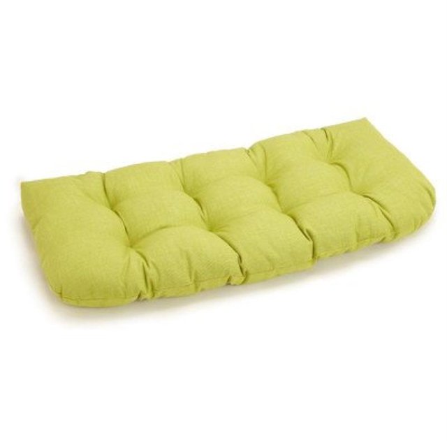 Coussin Capitonné pour Causeuse/banc en Polyester Filé Uni en Forme de U de 42 Pouces par 19 Pouces - Lime
