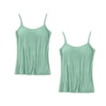 thumbnail image 3 of Timegard Camisoles 2 Pcs pour Femmes avec Soutien-Gorge Intégré Grande Taille Col Rond Respirantes Confortables Extensibles, 3 of 3