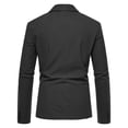 thumbnail image 4 of DPTALR Men Casual Solid One Button Blazer Turn-down Collar Suit Long Sleeves Jacket, 4 of 9