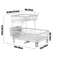 thumbnail image 3 of Pisexur Kitchen Draining Dishs Rack Household Chopsticks Knife And Fork Storage Rack Cup Rack Countertop Drying Dishs Racks Draining Racks White, 3 of 7