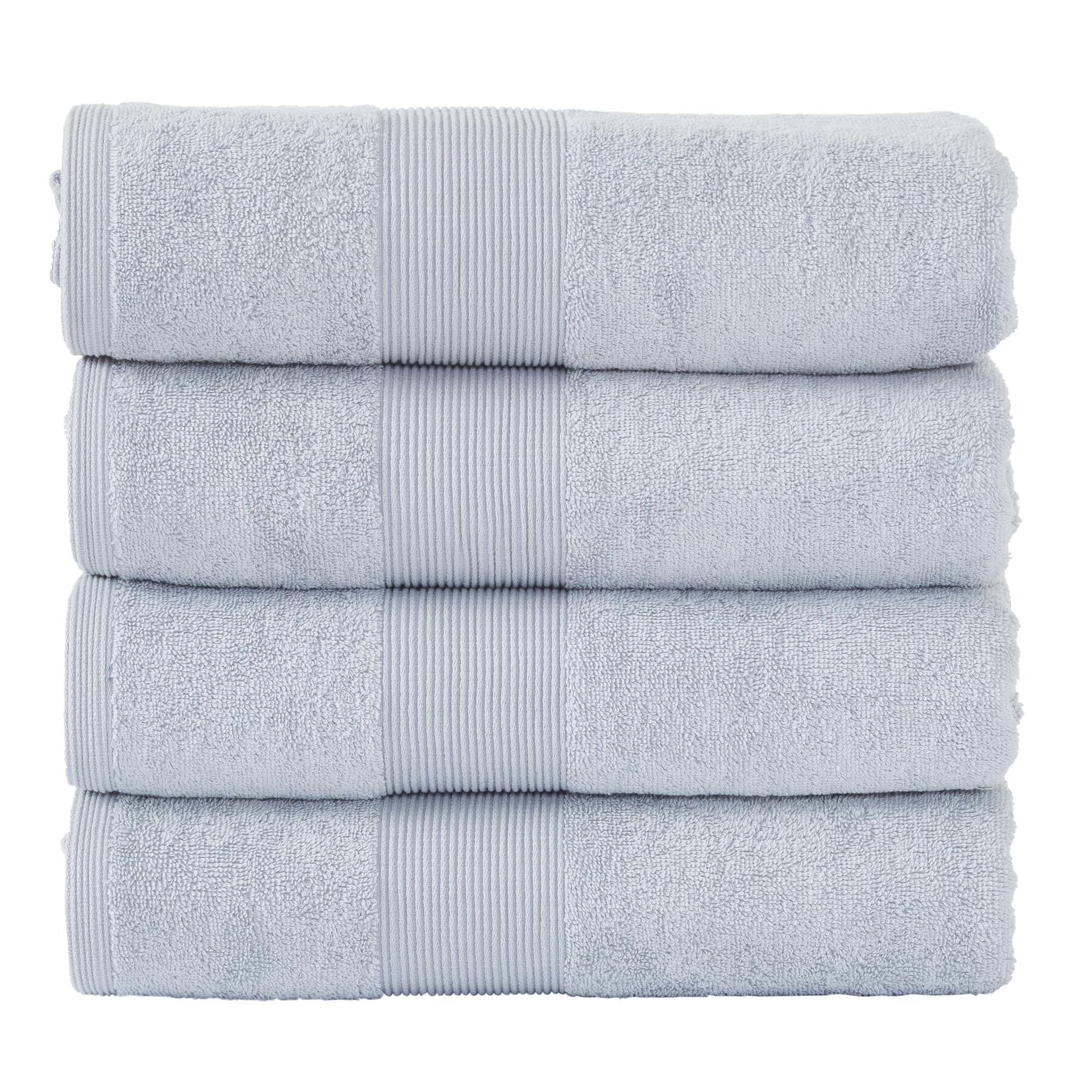 Serviette de bain Fabstyles super douce et absorbante, serviettes de bain de luxe pour spa, maison et hôtel, serviettes à séchage rapide, lot de 4, 27 x 54 pouces