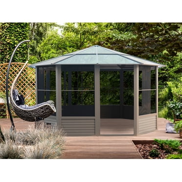 Gazebo Penguin Florence Solarium 12 ft. x 12 ft. en Sable