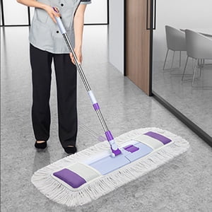 Flat Mop for Tile Wood Floor, Staron Stainless Steel Rotating Flat Mop Hand-Free Washing, Wet Dry 2-in-1 String Duster Mop for Home Kitchen Bathroom with Easy Maneuverability