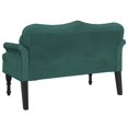 thumbnail image 4 of vidaXL Bench with Cushions Dark Green 120.5x65x75 cm Velvet, 4 of 6
