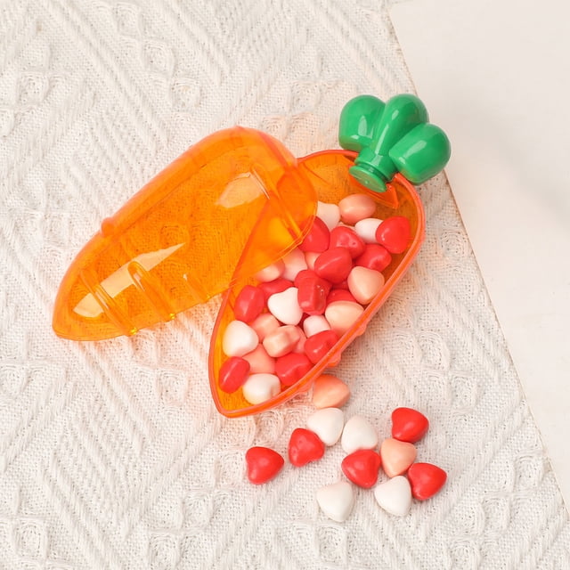 TIMIFIS Candy Boxs, Easter Carrot Candy Box Cute Plastic Box Basket Stuffing Gift Box Wedding Candy Box Home Decor