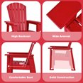 thumbnail image 4 of Gymax Set of 2 Kids Patio Adirondack Chair Armchair Weather Resistance Outdoor Chair Red, 4 of 5