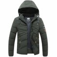 thumbnail image 1 of Mens Hooded Collar Winter Casual Padded Cotton Jacket, 1 of 8