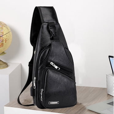 Sokhug Sac Bandoulière en Liquidation Hommes Femmes, Sac à Dos d'Épaule Décontracté, Sac de Poitrine en PU pour la Randonnée et le Voyage