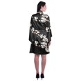 thumbnail image 4 of Moomaya Printed Womens Kimono Sleeve Robes Satin Silk Getting Ready Bridal Robe Coverup, 4 of 7