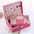 thumbnail image 1 of Chmadoxn Jewelry Boxes & Organizers Jewelry Box With Lock Jewelry Organizer Storage Case With 2-Layers Display For Earrings Bracelets Rings Watches Jewelry Boxs, 1 of 4