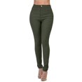 thumbnail image 2 of WTXUE Women's Hyper-stretch Mid-Rise Skinny Jeans Green, 2 of 7
