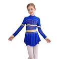 thumbnail image 3 of iiniim Enfants Filles Paillettes Uniforme de Cheerleading Tenue de Cheerleader Robe de Danse Scintillante Justaucorps Performance Tenue de Danse Royal 16, 3 of 7