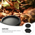 thumbnail image 4 of 2 Pcs Bol d'Alimentation en Plastique pour Reptiles Lézard, Bol d'Alimentation Pratique pour Animaux, Noir, 4 of 8