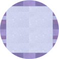 thumbnail image 1 of Ahgly Company Tapis d'Intérieur Lavable à la Machine, Carré, Transitionnel, Bleu Céleste, Tapis de Zone, 3 Pieds Carré, 1 of 7