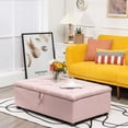 thumbnail image 4 of Costway Ottomane-Lit Pliable avec Matelas Lit d'Appoint Convertible Rose, 4 of 10